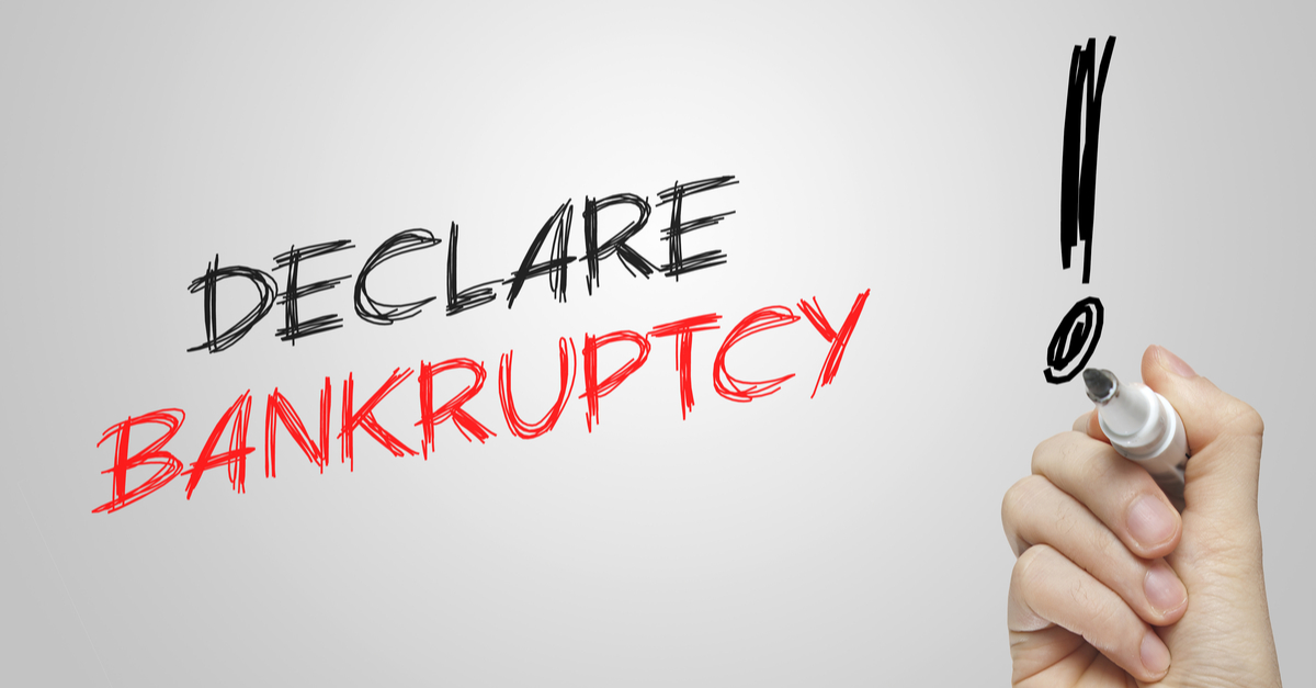 declare bankruptcy