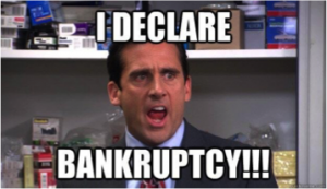 declare bankruptcy